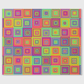 Squares Patroon Cadeaupapier (Vlak)