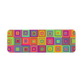Squares Patroon Etiket (Voorkant)