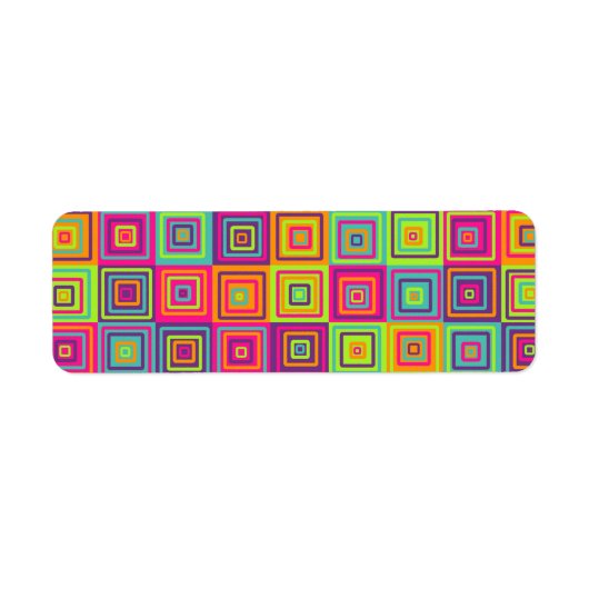 Squares Patroon Etiket (Voorkant)