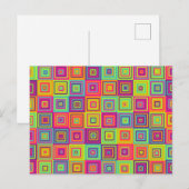 Squares Patroon Feestdagenkaart (Voorkant / Achterkant)