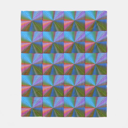 Squares Patroon Fleece Deken (Voorkant)