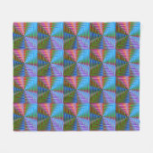 Squares Patroon Fleece Deken (Voorkant (Horizontaal))