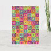 Squares Patroon Folie Wenskaart (Achterkant)