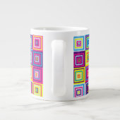 Squares Patroon Grote Koffiekop (Achterkant)
