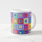 Squares Patroon Grote Koffiekop (Voorkant rechts)