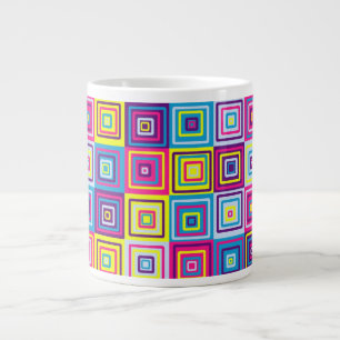 Squares Patroon Grote Koffiekop