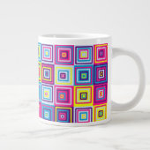Squares Patroon Grote Koffiekop (Rechts)