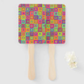 Squares Patroon Handwaaier (Voorkant en achterkant)