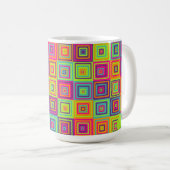 Squares Patroon Koffiemok (Voorkant rechts)