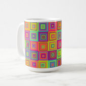 Squares Patroon Koffiemok (Voorkant links)