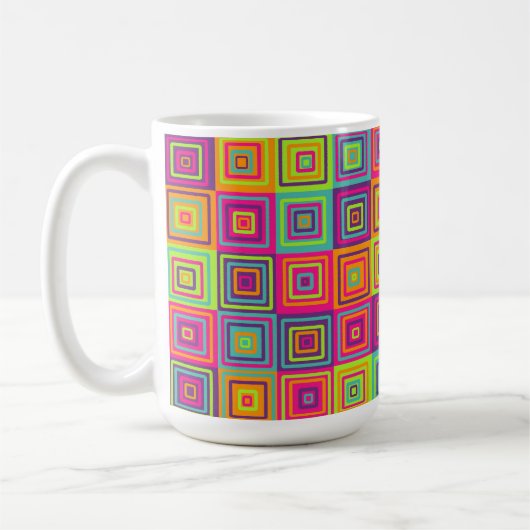 Squares Patroon Koffiemok (Links)
