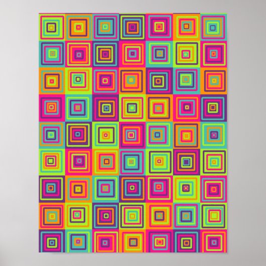 Squares Patroon Poster (Voorkant)