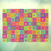 Squares Patroon Raamsticker (Vel 3)