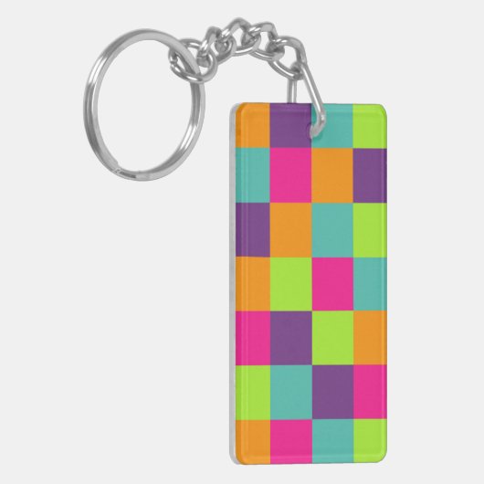 Squares Patroon Sleutelhanger (Voorkant Links)