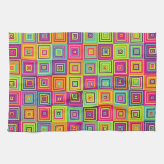 Squares Patroon Theedoek (Horizontaal)