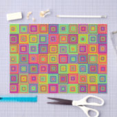 Squares Patroon Tissuepapier (Craft)