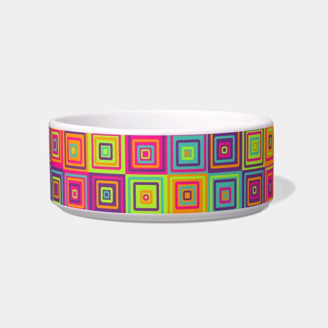 Squares Patroon Voerbakje (Voorkant)