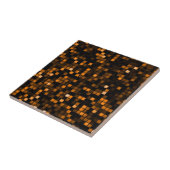 Squares Patroon voor Black and Copper 'Meteor Show Tegeltje (Zijkant)