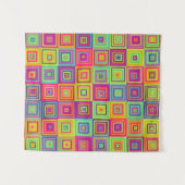 Squares Patroon Wandkleed (Voorkant (horizontaal))