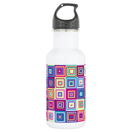 Squares Patroon Waterfles (Voorkant)