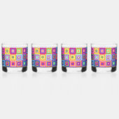 Squares Patroon Whisky Glas (Achterkant)