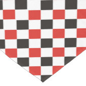 Squares Patroon zwart wit + jouw idee Korte Tafelloper (Hoek)