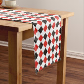 Squares Patroon zwart wit + jouw idee Korte Tafelloper (Voorbeeld)
