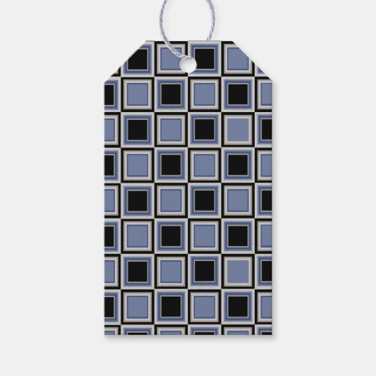 Squares pattern cadeaulabel (Voorkant)