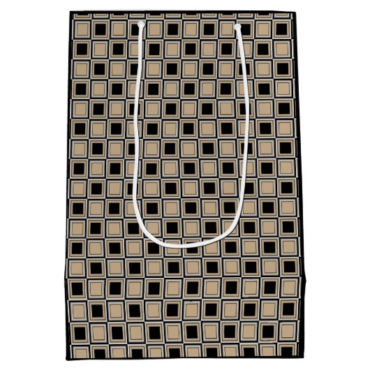 Squares pattern medium cadeauzakje (Achterkant)