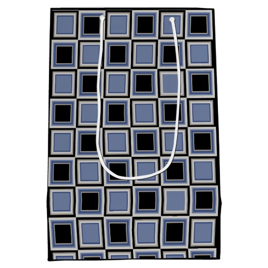 Squares pattern medium cadeauzakje (Achterkant)