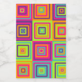 Squares Pattern Voedselcontainer Etiket (Enkel label)