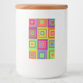Squares Pattern Voedselcontainer Etiket (Voorkant)