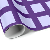 Squares - Powder Blue op Deep Paars Cadeaupapier (Rol Hoek)