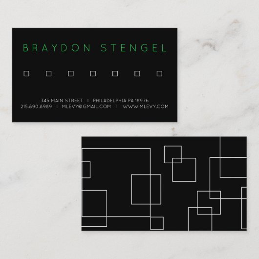 SQUARES Professional Visitekaartje (Voorkant / Achterkant)