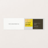 Squares Simple / Grungy Geel / Bruin Visitekaartje (Buitenkant ongevouwen)