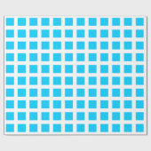 Squares - Sky Blue op White Cadeaupapier (Vlak)