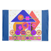 SQUARES TRIANGLES NUMBERS KINDER KUSSENSLOOP (Achterkant)