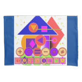 SQUARES TRIANGLES NUMBERS KINDER KUSSENSLOOP (Voorkant)