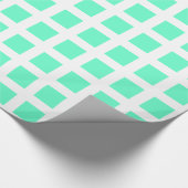 Squares - Turquoise op White Cadeaupapier (Hoek)