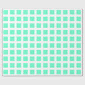 Squares - Turquoise op White Cadeaupapier (Vlak)