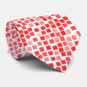 Squares v2- Rood op wit Stropdas (Opgerold)