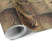 Squares with round shapes simulating wooded relief cadeaupapier (Rol Hoek)