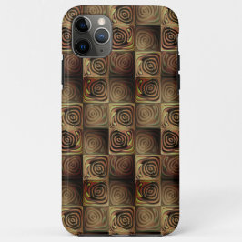 Squares with round shapes simulating wooded relief Case-Mate iPhone case