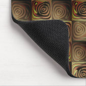 Squares with round shapes simulating wooded relief muismat (Hoek)