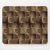 Squares with round shapes simulating wooded relief muismat (Voorkant)