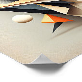 "Squares'n dingen" - Abstract digitaal kunstPoster Poster (Hoek)