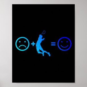 Squash Badminton Speler Vrouwen Mannen Shuttle Poster
