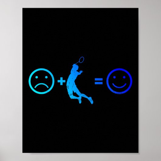 Squash Badminton Speler Vrouwen Mannen Shuttle Poster (Voorkant)
