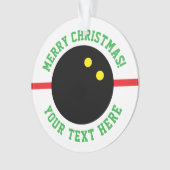 Squash bal kerstboom ornament cadeau (voorkant)