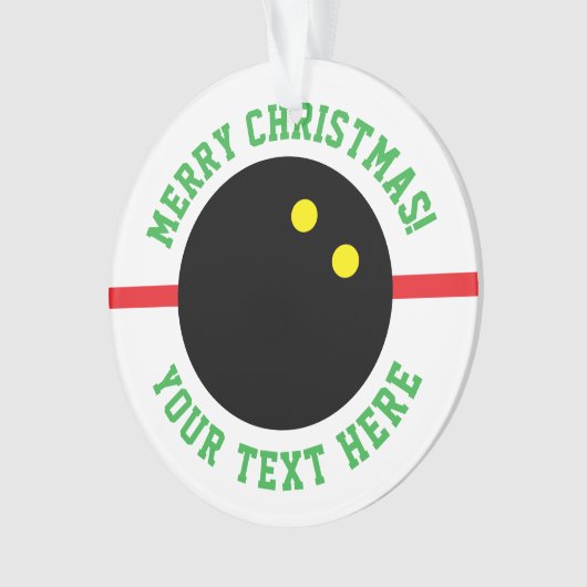 Squash bal kerstboom ornament cadeau (voorkant)